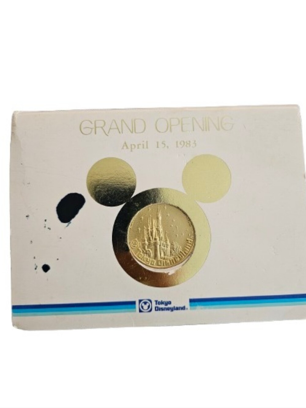 Tokyo Disneyland Grand Opening Commemorative Card - Gold